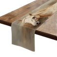 thumbnail image 1 of BaHomeck Table Runner 13*72 In,Set Of 1 White Horse On Beige Background High Density Cotton Linens Machine Washable Table Runner For Kitchen Dining Table Coffee Table Decor, 1 of 4