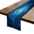 thumbnail image 1 of BaHomeck Table Runner 13*72 In,Set Of 1 Abstract Blue Swirls And Starry Night Sky High Density Cotton Linens Machine Washable Table Runner For Kitchen Dining Table Coffee Table Decor, 1 of 4