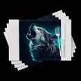 thumbnail image 1 of BaHomeck placemats Set of 4 Fantasy Art Of Angry Wolf Howling In The Night Cotton Linen rectangle Placemats for Kitchen Dining Table Indoor,Outdoor,18*12inch, 1 of 4