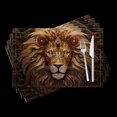 thumbnail image 1 of BaHomeck placemats Set of 4 Majestic Lion With Golden Mane Adorned In Intricate Patterns Cotton Linen rectangle Placemats for Kitchen Dining Table Indoor,Outdoor,18*12inch, 1 of 4