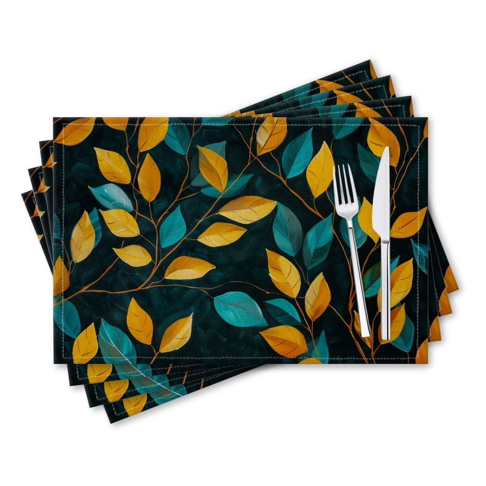BaHomeck placemats Set of 4 rectangle Linen Cotton Placemats for Dining ...