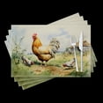 thumbnail image 1 of BaHomeck placemats Set of 4 Rooster Standing On The Grass Cotton Linen rectangle Placemats for Kitchen Dining Table Indoor,Outdoor,18*12inch, 1 of 4