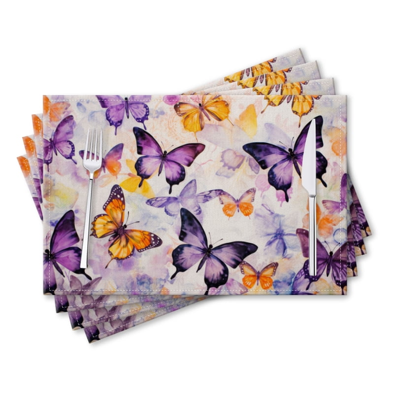 BaHomeck placemats Set of 4 rectangle Linen Cotton Placemats for Dining ...