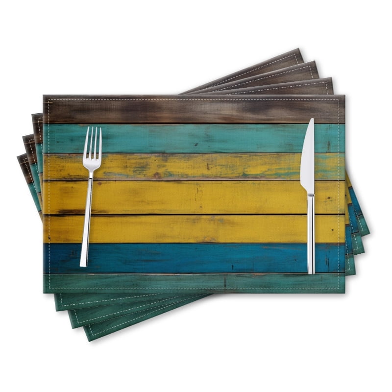 BaHomeck placemats Set of 4 rectangle Linen Cotton Placemats for Dining ...