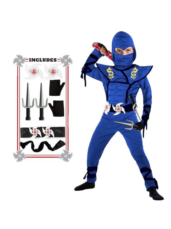 Ninja Costume Kids Ninja Muscle Costumes Boys Ninja Set Accessories Best Children Gift