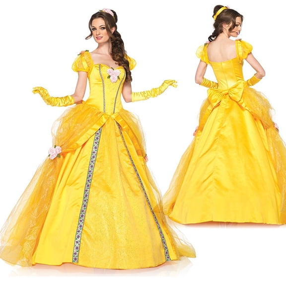BaLuLu Women's Classic Belle Princess Halloween Costume with Sleeve