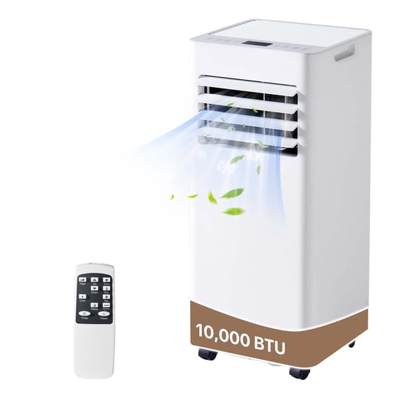 BaPiPro 10000 BTU 4-in-1 Smart Portable Air Conditioner, Standing Cooling & Heating Unit with Remote Control, Cooling, Heating, Dehumidifier & Fan Functions, 55dB Quiet Operation for Indoor Spaces
