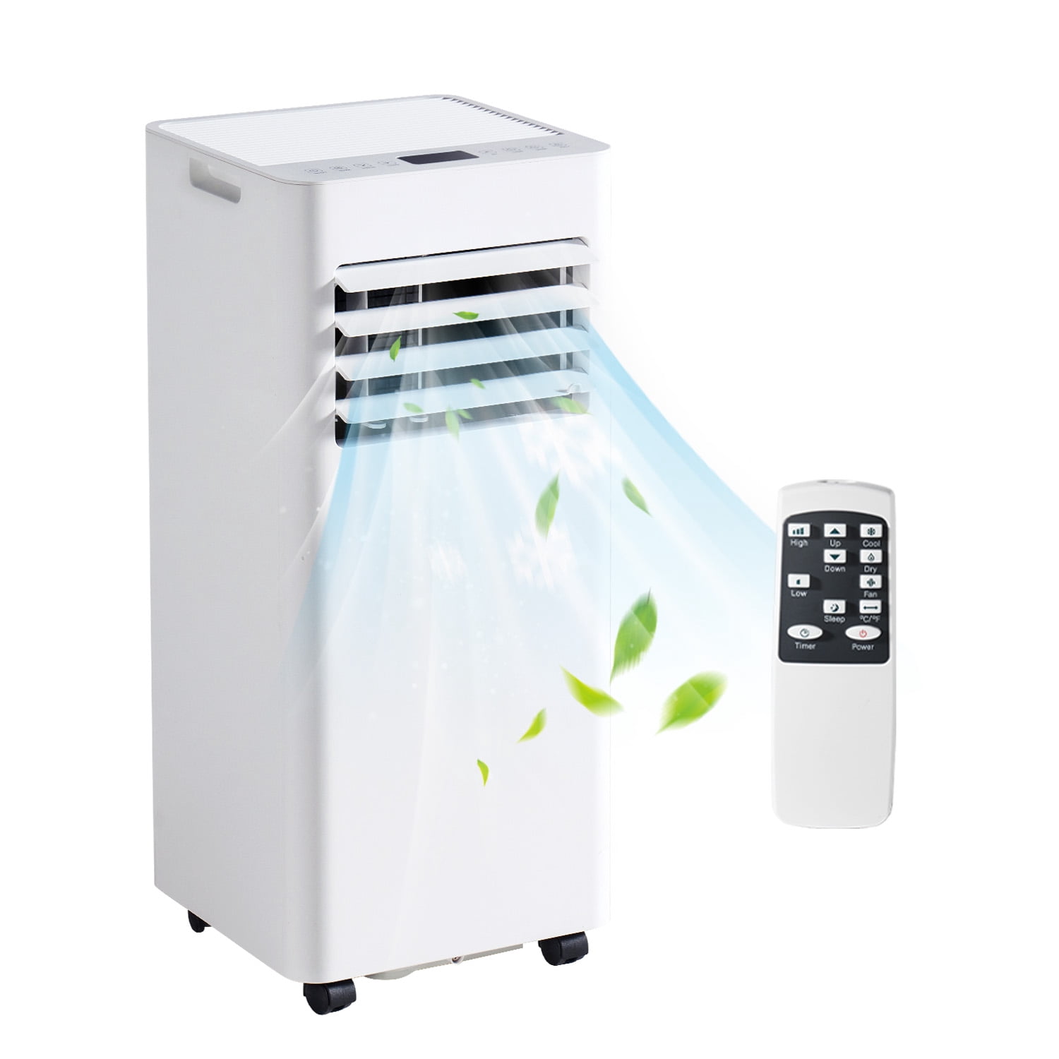 BaPiPro 10000 BTU Portable Air Conditioner with Heat Function, White, for Living Room and Bedroom
