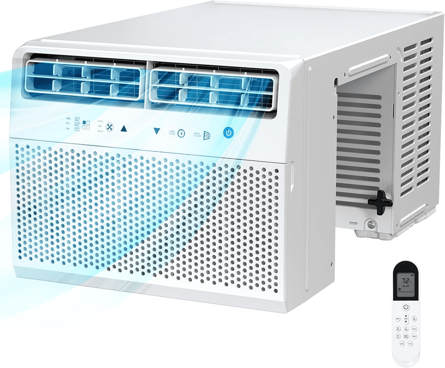BaPiPro 12,000 BTU Smart Window Air Conditioner, WiFi & Tuya App Compatible, 6 Modes & 3 Fan Speeds, Cools Up to 550 Sq. Ft., White