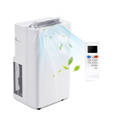 BaPiPro 12000 BTU Portable Air Conditioner with Heat Function and Auto Top Airflow, White, for Living Room and Bedroom