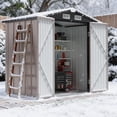 thumbnail image 1 of BaPiPro 6'x4' Storage Shed, Outdoor Metal Shed Garden Tool Shed with Lockable Doors, Vents, Upgraded Frame Structure, 1 of 7