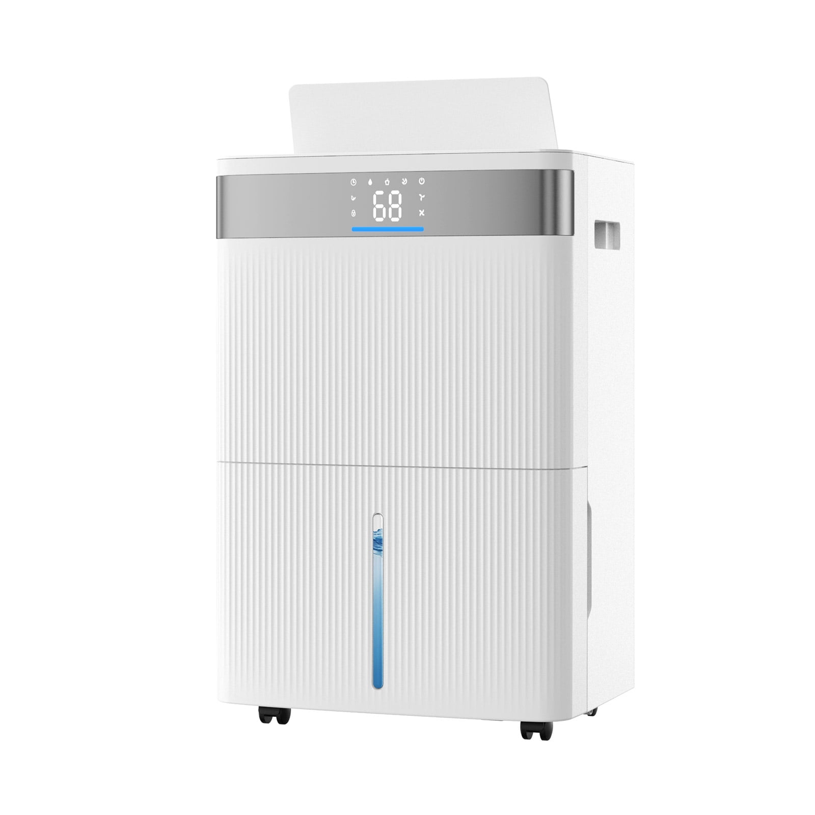 BaPiPro 80-Pint Dehumidifier for Home & Basement – Smart Humidity Control, Quiet Operation (38dB), Continuous Drainage with 3.28ft Pipe, LED Display – White