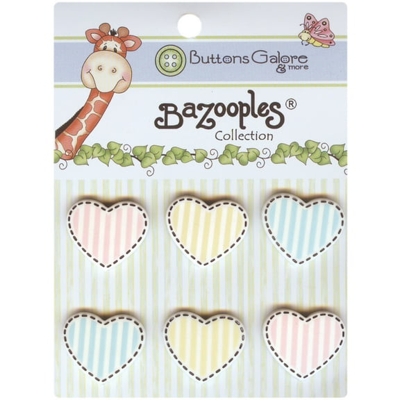 BaZooples Buttons-Heart Medley