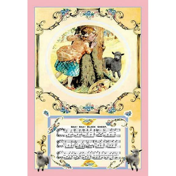 Baa Baa Black Sheep Fine art canvas print (20" x 30")