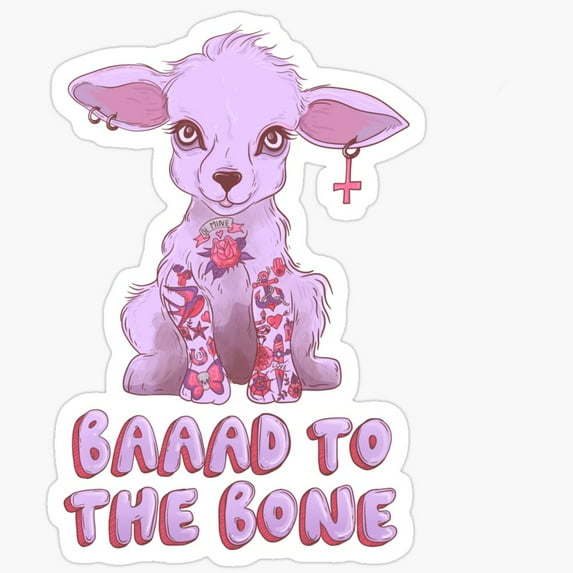 Baaad To The Bone Sticker Phone Decal Water Bottle Stickers Car Decals ...