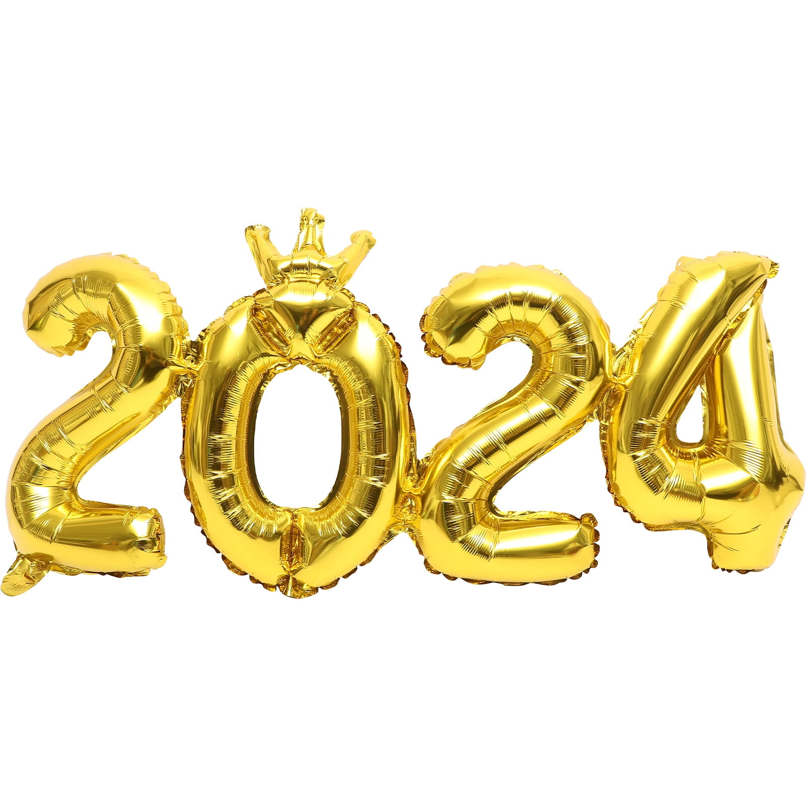 Baade 2024 Balloons,1 Set 2024 Number Design Aluminum Foil New Year ...