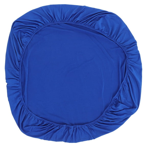 Baade Blue Stretchable Polyester Table Cover for Card Tables Perfect for Party Use with Secure Fit and Easy Installation 42x42 inches