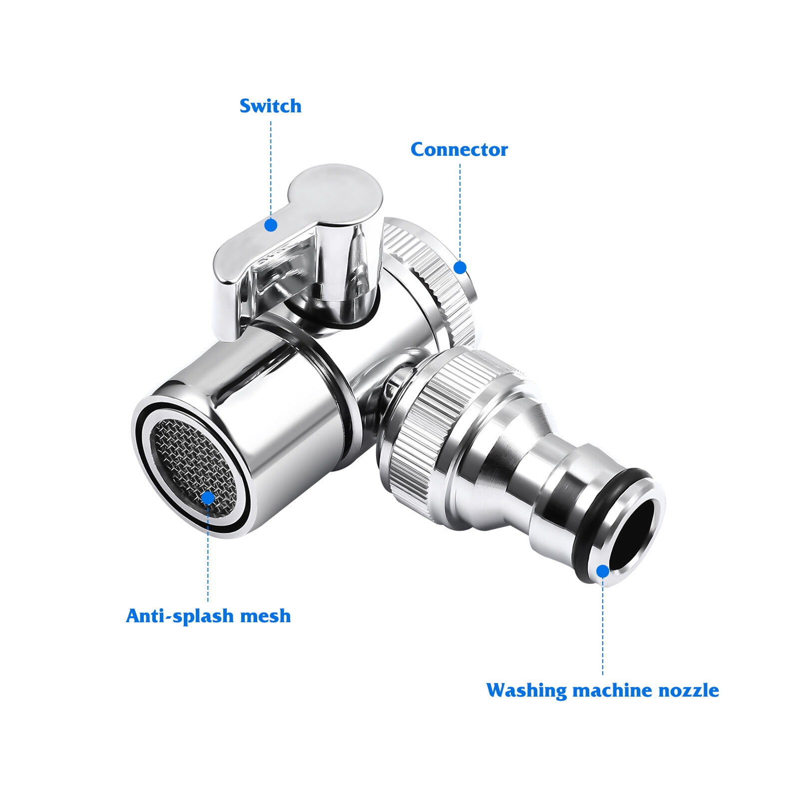 Baade 1 Set Faucet Hose Adapter Home Sink Hose Washing Machine Hose Faucet Splitter