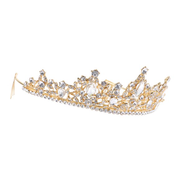SEWOART Golden Zinc Alloy Bridal Hairband Crystal Embellished Decorative Wedding Headpiece