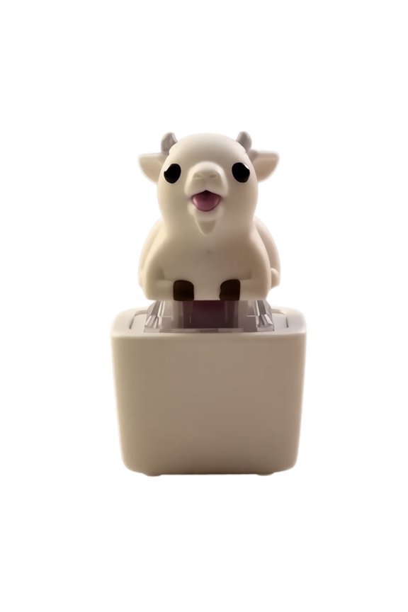 Baakey-Fidget toy that Screams, Rechargeable Finger Clicker Keyboard Keychain with Goat Scream Sound and LED Light, ASMR Desk Toy for Adults Office Gag Gift