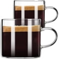 thumbnail image 1 of Baalaka Espresso Cups Set of 2, 4.3oz Glass Expresso Shots Small Coffee Cup with Handle, 1 of 7