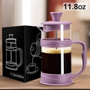 Baalaka French Press Coffee Maker, Coffee Press of 18/8 Stainless Steel Filter 11.8 OZ, Mini Camping French Press for Travel& Home Gift