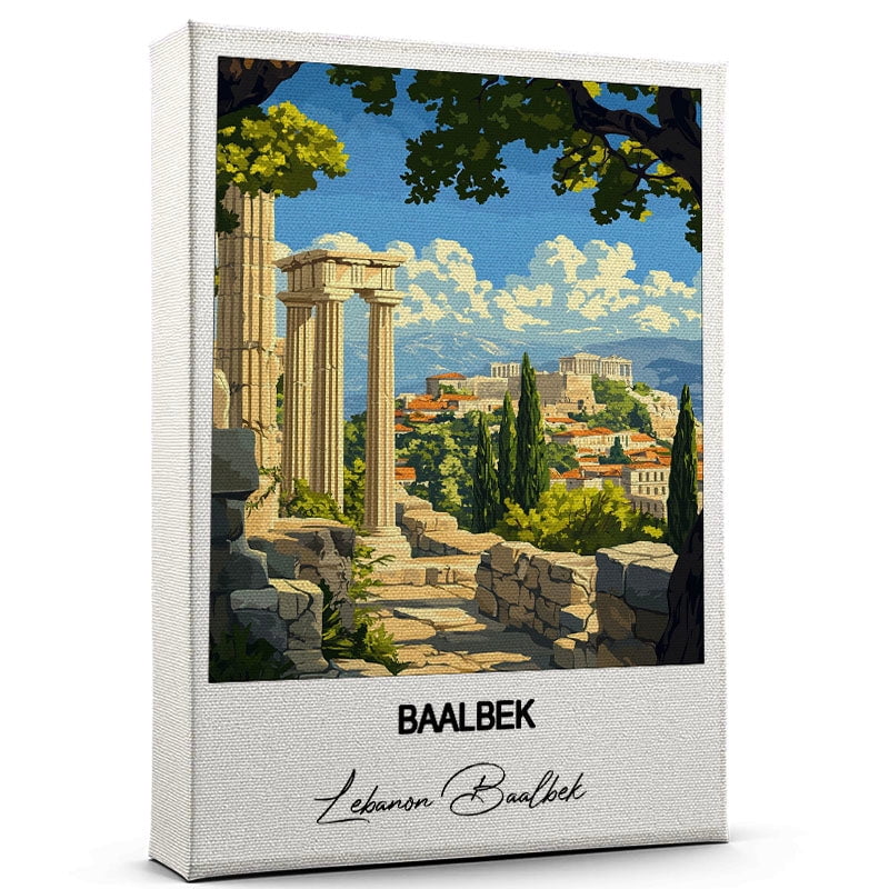 Baalbek Travel Wall Art – Lebanon Baalbek Canvas – Travel Wall Decor ...