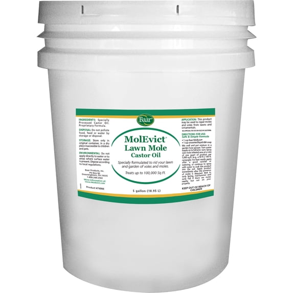 Baar Lawn Mole Castor Oil, MolEvict, 5 Gallons