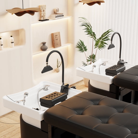 Baasha Head Spa Water Circulation Equipment, Shampoo Bowl Waterfall Head Spa Equipment, Portable Water Circulation Frame Head Spa for Salon & Home
