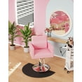 thumbnail image 1 of Baasha Reclining Salon Chair for Hair Stylist, Barber Chair All Purpose Styling Chair with Heavy Duty Hydraulic Pump, Reclining Barber Chair Spa Equipment - Pink, 1 of 8