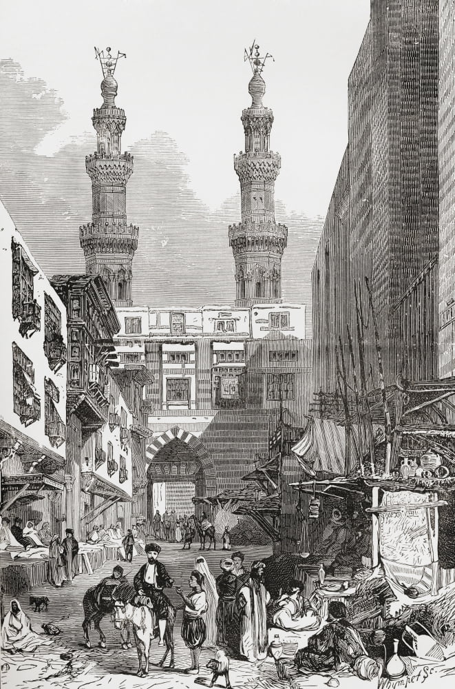 Bab-El-Mutawellee Cairo Egypt In The Late 19Th Century From The Modern Cyclopedia Of Universal Information Published 1903 Canvas Art - Ken Welsh Design Pics (12 x 19)