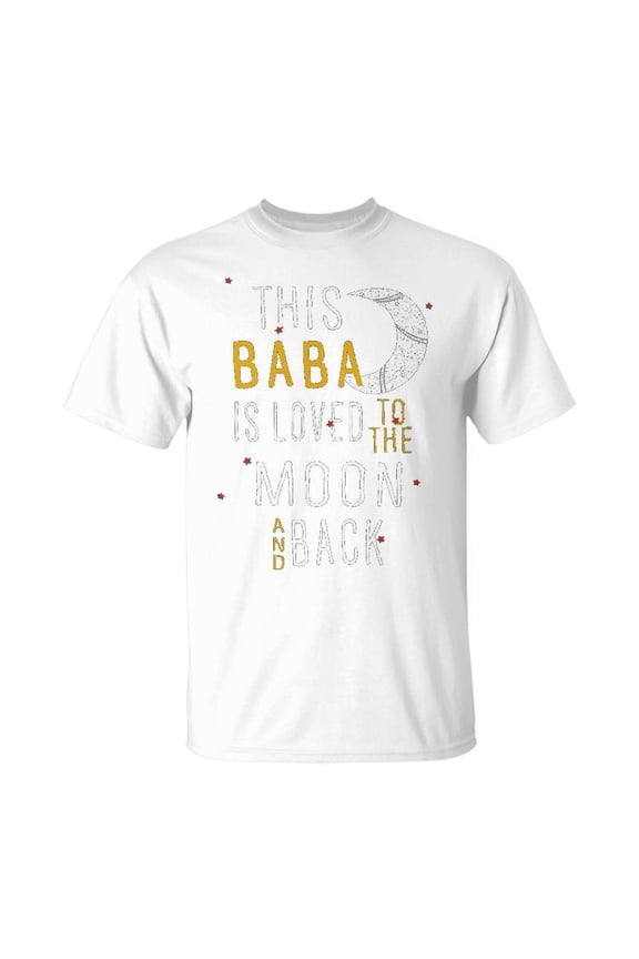 Baba Grandma Gift This Baba Is Loved To The Moon And Back Unisex Jersey Crewneck Tshirt