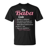 Baba Grandma The Baba Code TShirt - Walmart.com