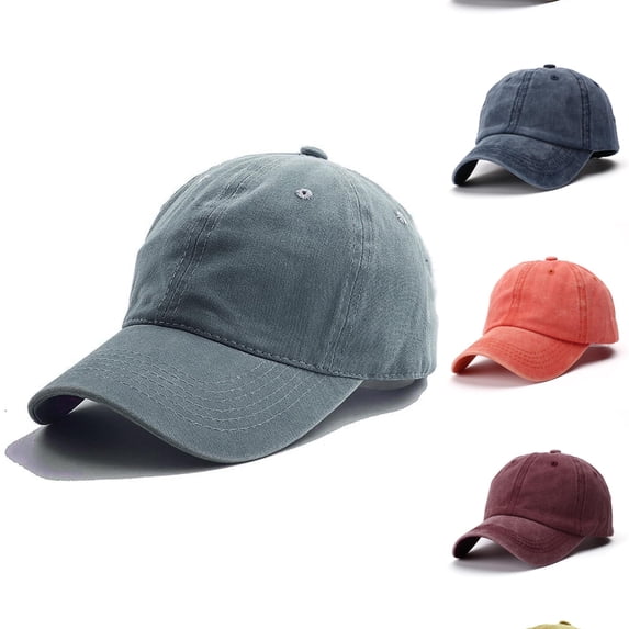 Babaley Baseball Cap for Children Breathable Comfy Versatile Sun Protection Casual Solid Color Adjustable Washed Head Cap