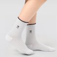thumbnail image 1 of Babaley Kids Socks Girls Bow Print Soft Comfortable Breathable Stretchy Mid Calf Socks Daily Casual Summer Socks, 1 of 4