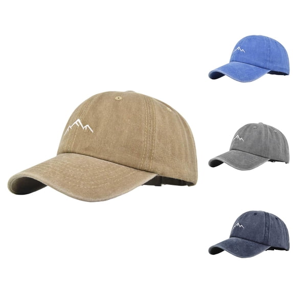 Babaley Unisex Baseball Cap Mountain Embroidered Adjustable Comfort Trendy Sun Hat Daily Wear Outdoor Casual Hats