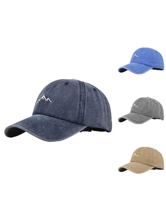 Unisex Baseball Cap Mountain Embroidered Adjustable Comfort Trendy Sun Hat Daily Wear Outdoor Casual Hats