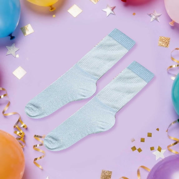 Babaley Women's Socks Glitter Sparkly Crew Socks Breathable Comfort Daily Trendy Slouch Socks Footwear