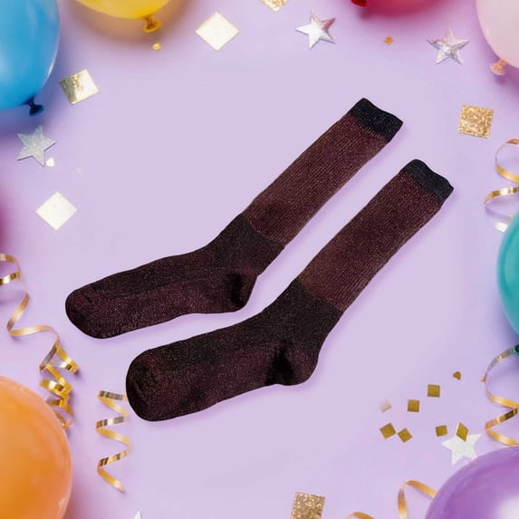 Babaley Women's Socks Glitter Sparkly Crew Socks Breathable Comfort Daily Trendy Slouch Socks Footwear