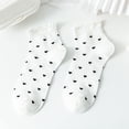 thumbnail image 1 of Babaley Women's Socks Ruffled Cute Heart Pattern Ankle Socks Casual Summer Lightweight Comfortable Socks, 1 of 3