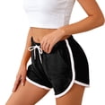 thumbnail image 1 of Babaley Womens Athletic Shorts Elastic Drawstring Waist Contrast Lounge Shorts Loose Comfy Daily Yoga Workout Gym Bottoms, 1 of 7