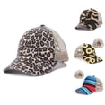 thumbnail image 1 of Babaley Womens Baseball Cap Mesh Ponytail Hat High Messy Bun Ponycap Hats Sun Protection Cap, 1 of 2