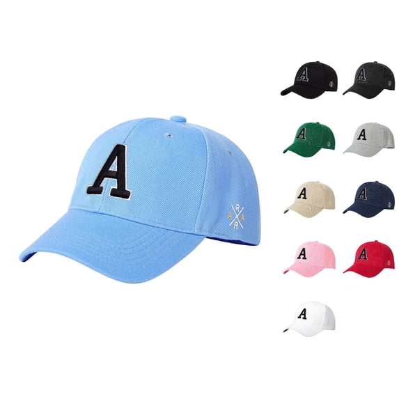 Babaley Womens Baseball Cap Vintage Adjustable A Letter Embroidered Sun Hat Spring Summer Stylish Casual Headwear