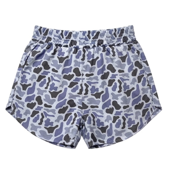 Babaley Womens Running Shorts Camo Printed Shorts Elastic Waist Quick Dry Comfort Summer Lightweight Daily Bottoms