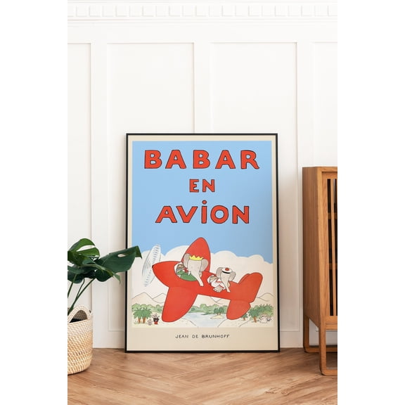 Babar Elephant Nursery Wall Art Print, Unframed Paper Poster 8x10in