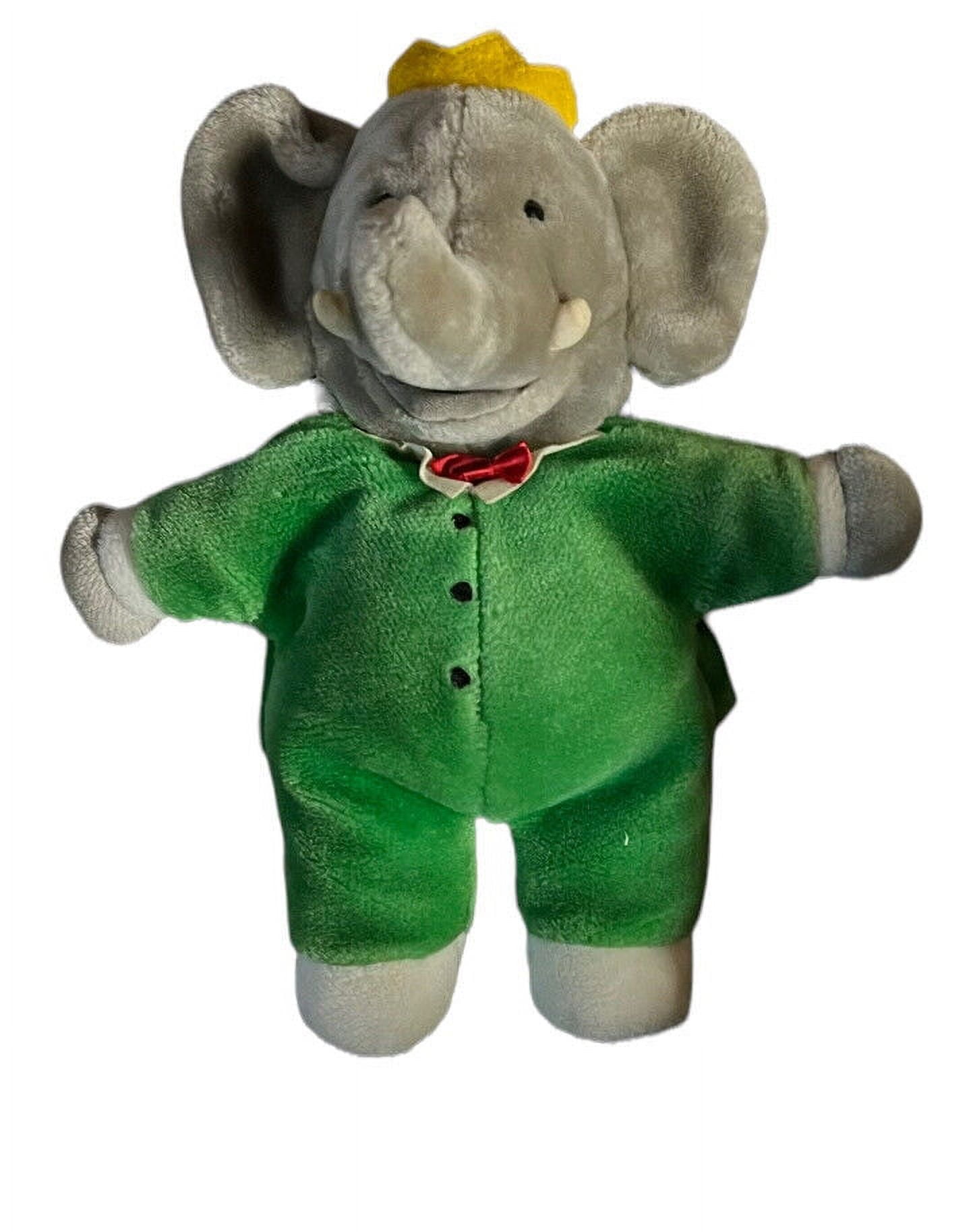 Babar Plush Elephant Animal Hand Puppet 12” Vintage Gund Fair