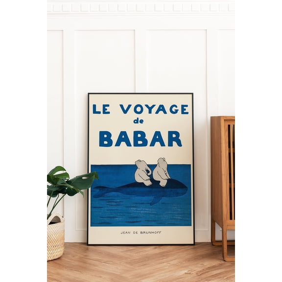 Babar The Elephant Nursery Wall Art, Unframed Paper Poster 24x36in