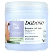 Babaria Only Curls Anti-Frizz Action, Deeply Hydrate's Hair Mask with Pistachio & Coconut Milk, 13.5 fl oz