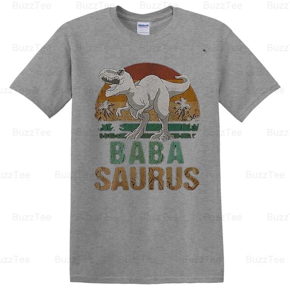 Babasaurus Dinosaur Baba Saurus Vintage Father's Day Grandpa Funny T-Shirt Unisex, up to 5XL