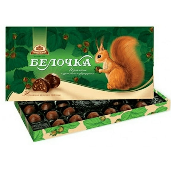 Babayevskiy Belochka Chocolate Candy Box 400G - Irresistible Confections, Praline With Hazelnut Trea